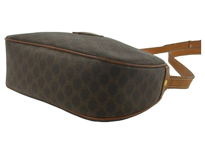 Céline Celine Vintage Macadam Blazon Triomphe Mini Shoulder Bag Brown - view 8