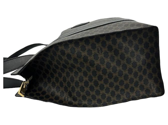 Céline Borsa Tote CELINE Vintage Macadam Blazon Triomphe Pattern Marrone Nero - vista 5