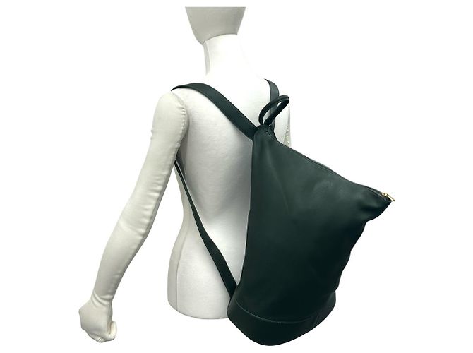 Loewe Anton Logo Lederrucksack Grün - Ansicht 2