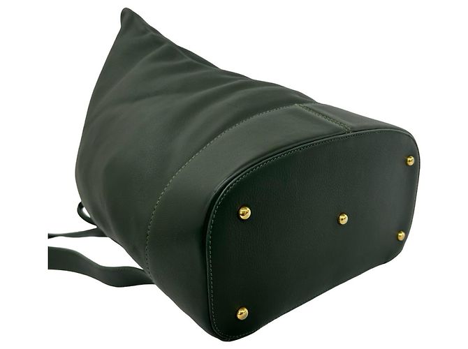 Loewe Anton Logo Lederrucksack Grün - Ansicht 7