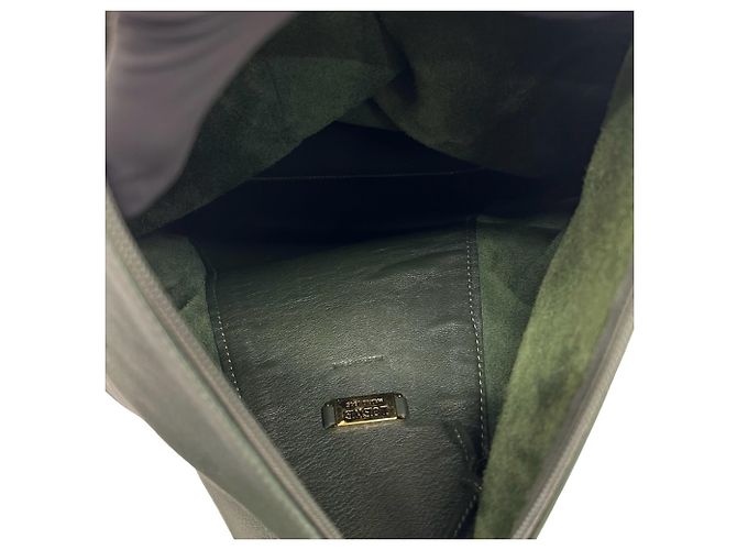 Loewe Anton Logo Lederrucksack Grün - Ansicht 9