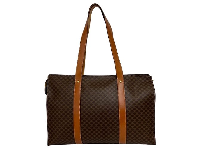 Céline CELINE Vintage Macadam Blazon Ledertasche Braun - Ansicht 3