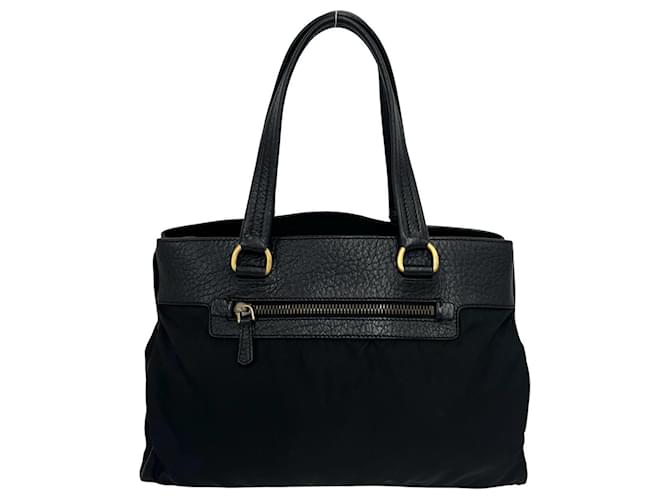 Mini-Tote-Bag mit Prada Triangle Logo-Plakette Schwarz - Ansicht 3