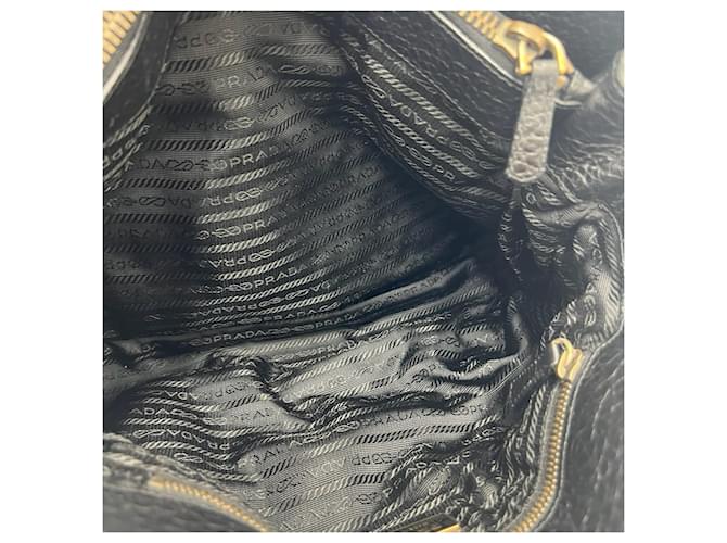 Mini-Tote-Bag mit Prada Triangle Logo-Plakette Schwarz - Ansicht 9