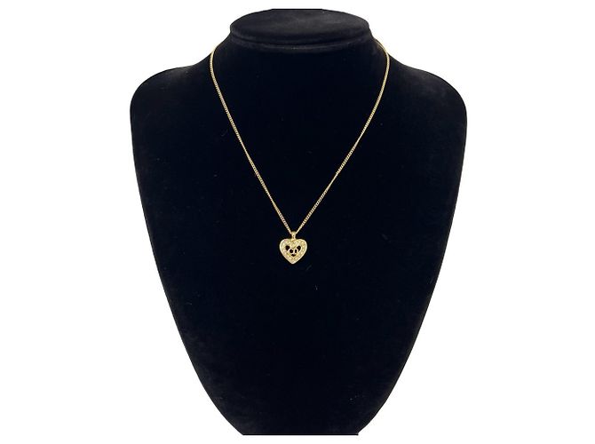 Collana Christian Dior CD Logo Motif Cuore Oro D'oro - vista 2