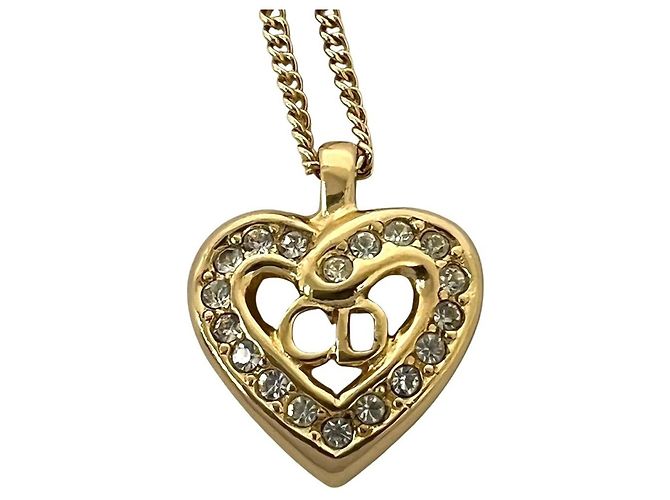 Collana Christian Dior CD Logo Motif Cuore Oro D'oro - vista 4