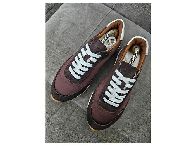 Sneakers The Row in scamosciato e tessuto marrone - vista 13