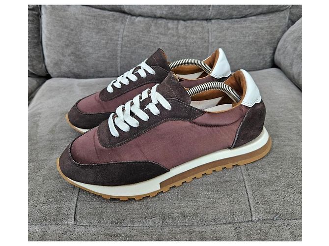 Sneakers The Row in scamosciato e tessuto marrone - vista 4
