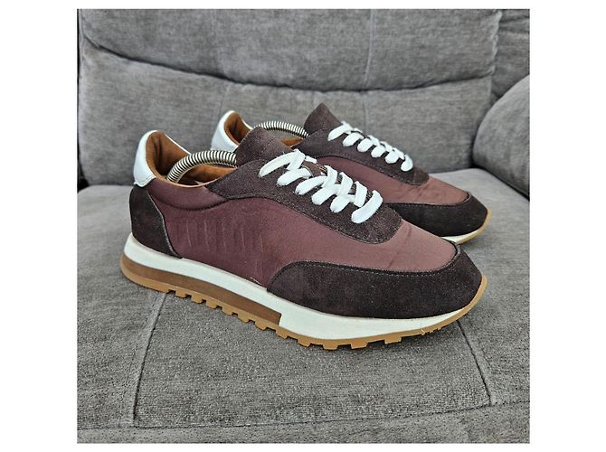 Sneakers The Row in scamosciato e tessuto marrone - vista 5