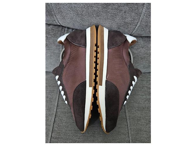 Sneakers The Row in scamosciato e tessuto marrone - vista 6