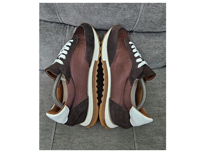 Sneakers The Row in scamosciato e tessuto marrone - vista 7