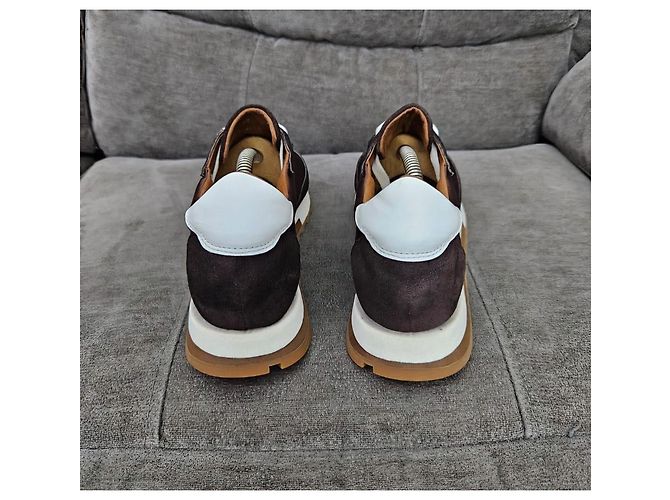Sneakers The Row in scamosciato e tessuto marrone - vista 8