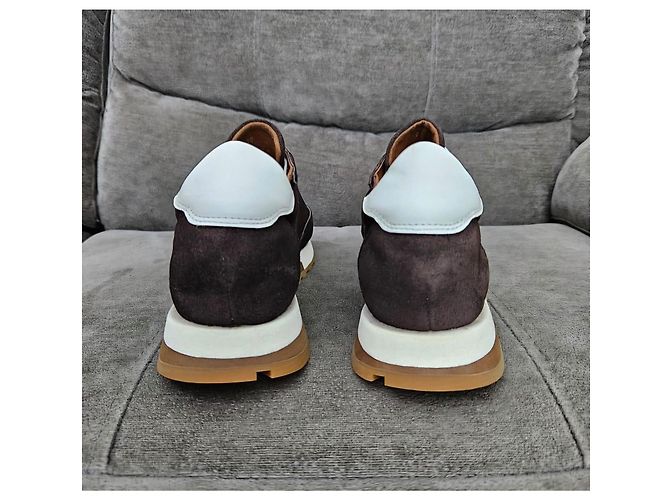 Sneakers The Row in scamosciato e tessuto marrone - vista 9