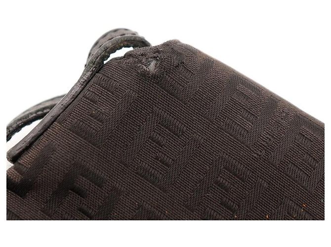 Fendi Zucca Canvas Schultertasche Braun - Ansicht 9