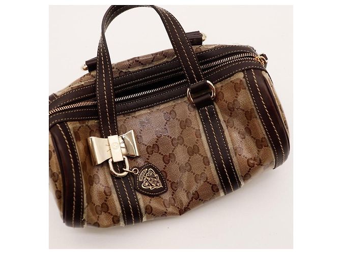 Borsa Boston Monogram Gucci Marrone - vista 6