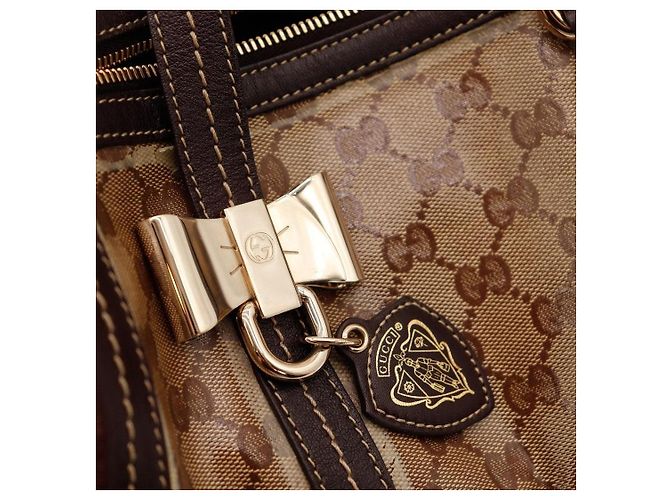 Borsa Boston Monogram Gucci Marrone - vista 7