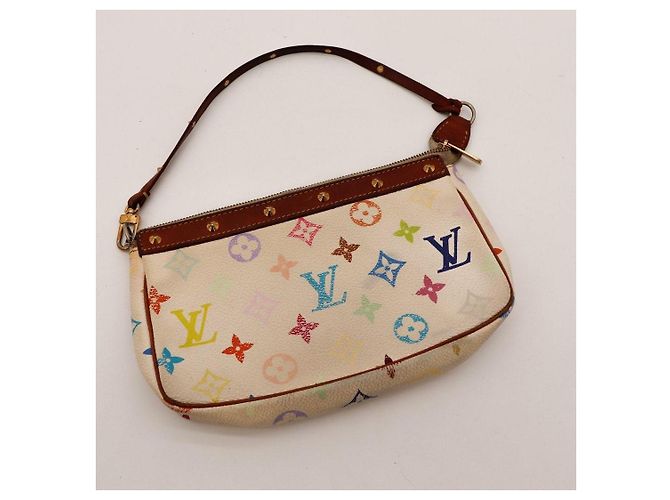 Louis Vuitton Monogram Multicolore Pochette Accessoires Weiß Mehrfarben - Ansicht 6