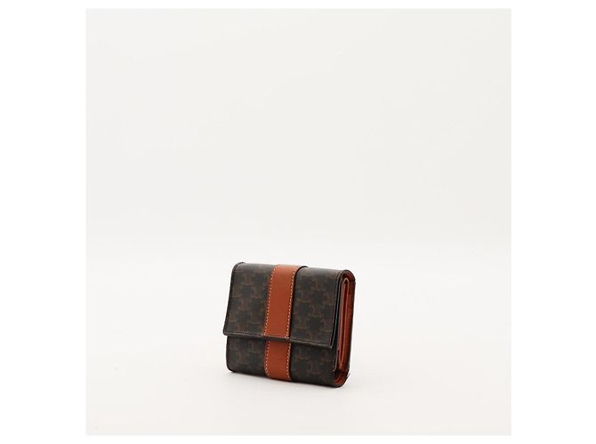 Céline Cartera de lona Triomphe Castaño - vista 3