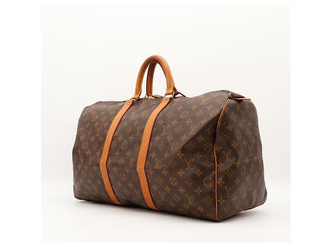 Borsa da viaggio Louis Vuitton Keepall 55 Monogram Canvas Marrone Monogramma - vista 2