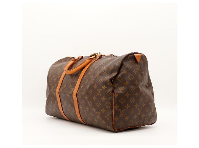 Borsa da viaggio Louis Vuitton Keepall 55 Monogram Canvas Marrone Monogramma - vista 4
