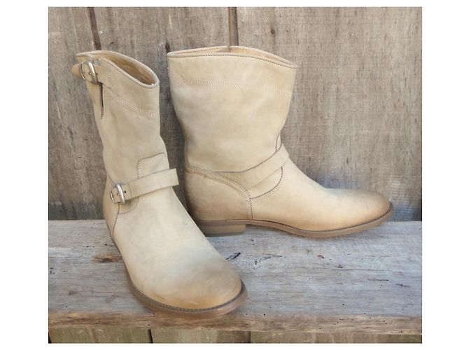 Botas Belstaff de cuero beige en estado nuevo - vista 2