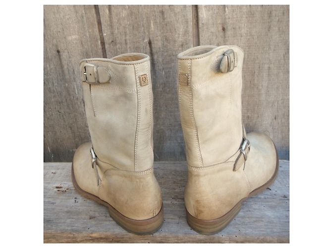 Botas Belstaff de cuero beige en estado nuevo - vista 4