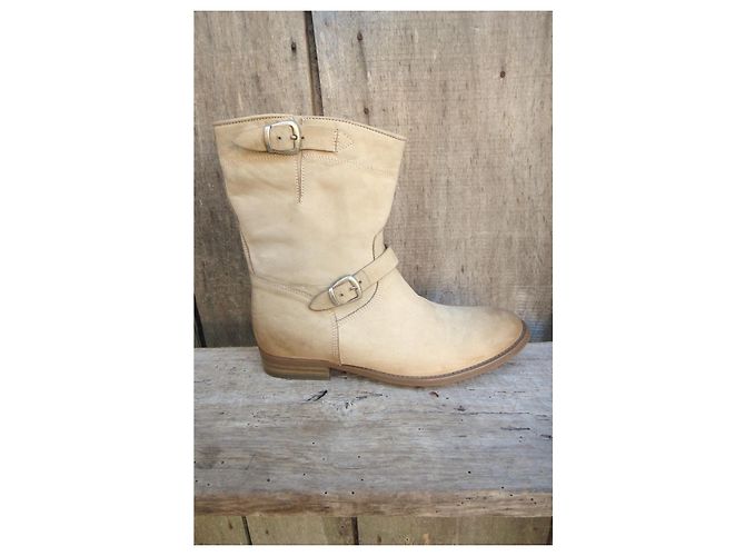 Botas Belstaff de cuero beige en estado nuevo - vista 9