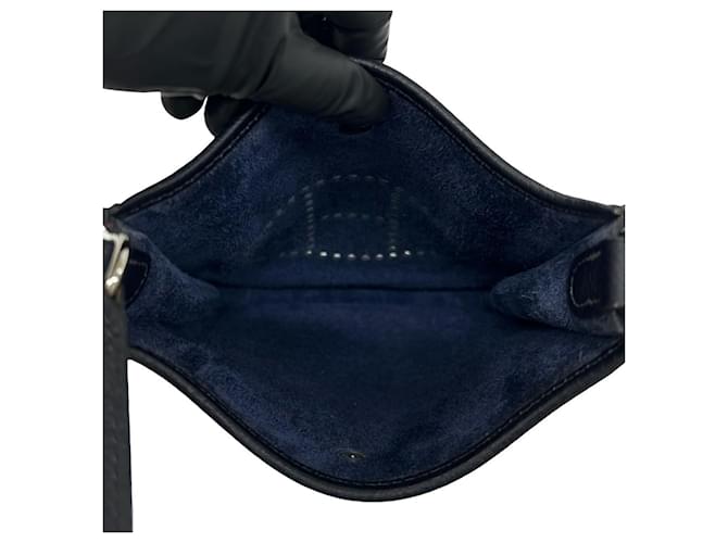 Hermès Borsa a tracolla Hermes Evelyne TPM Mini Blu navy - vista 9