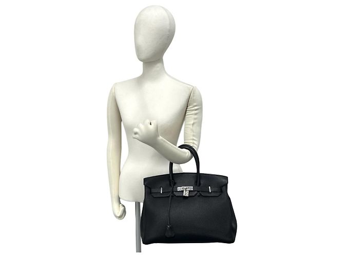 Hermès Borsa HERMES Birkin 35 in pelle Togo Nero - vista 2