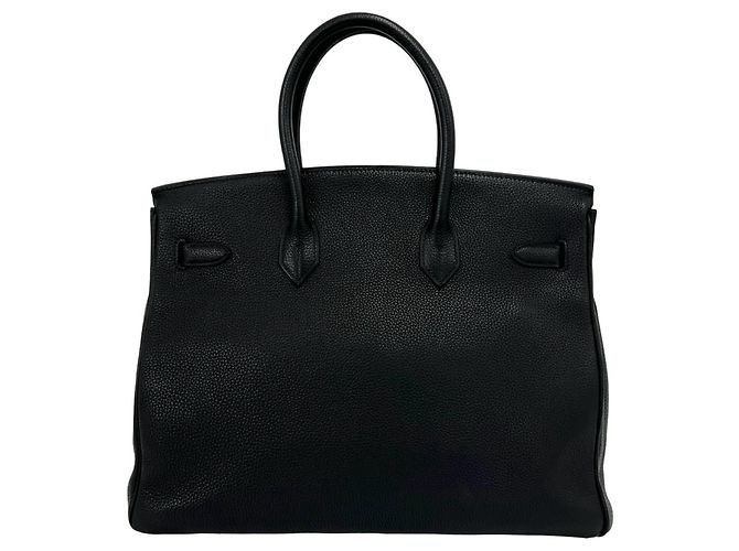 Hermès Borsa HERMES Birkin 35 in pelle Togo Nero - vista 3