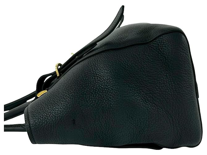 Prada Logo Hardware Leder Mini Tote Bag Schwarz - Ansicht 5