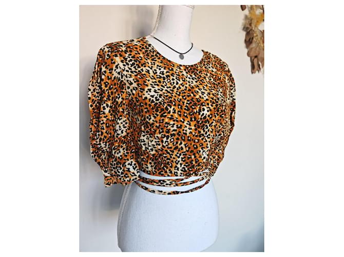 Top leopardato Maje Marrone Nero Bianco Stampa leopardo - vista 10