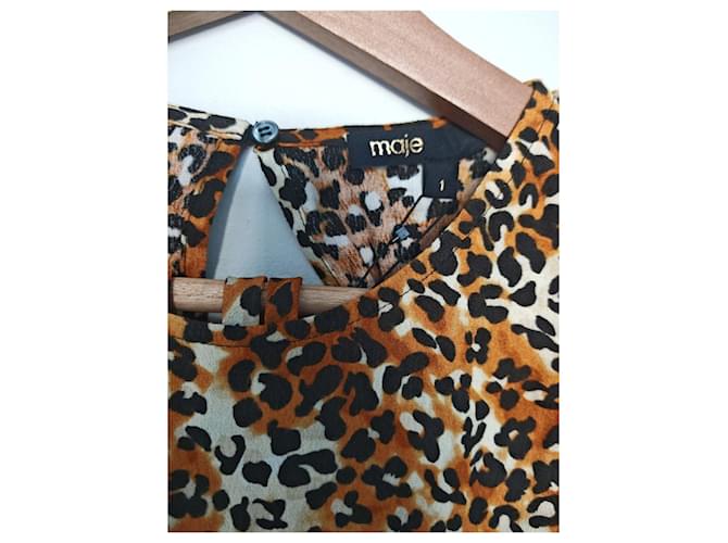 Top leopardato Maje Marrone Nero Bianco Stampa leopardo - vista 2