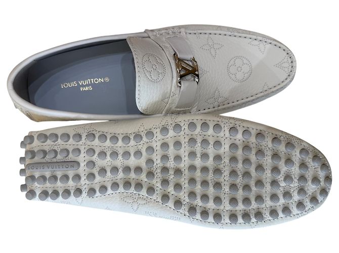 Mocassini Hockenheim da uomo Louis Vuitton in scamosciato Bianco - vista 3