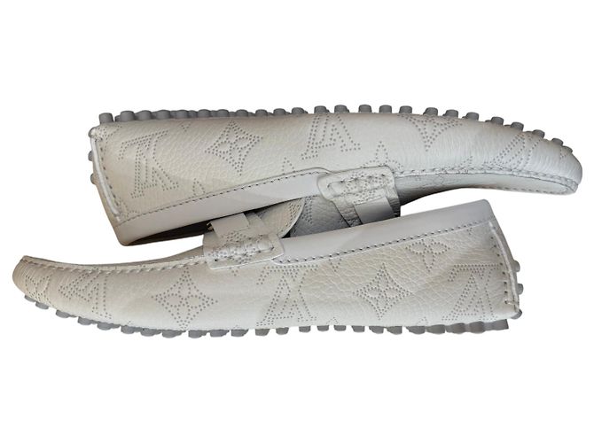 Mocassini Hockenheim da uomo Louis Vuitton in scamosciato Bianco - vista 4