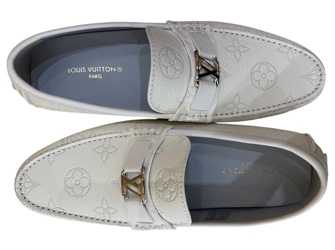 Mocassini Hockenheim da uomo Louis Vuitton in scamosciato Bianco - vista 5