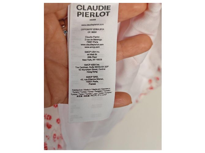 Claudie Pierlot Minifalda con estampado floral blanco y rojo Roja - vista 14