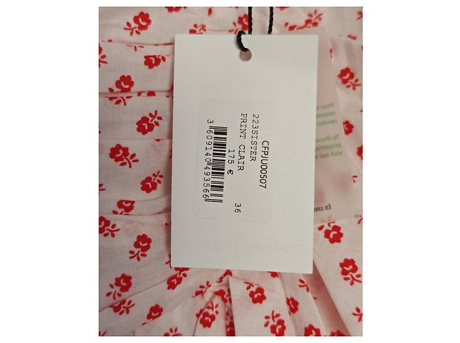 Claudie Pierlot Minifalda con estampado floral blanco y rojo Roja - vista 15