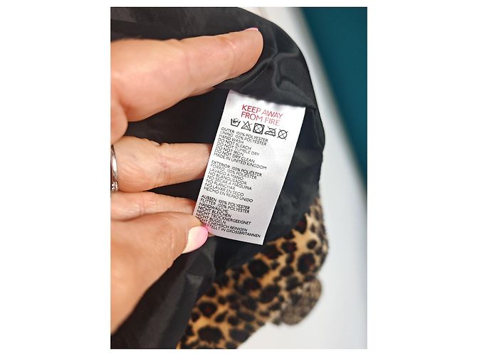 inconnue Jaqueta curta de leopardo em pele sintética - vista 8