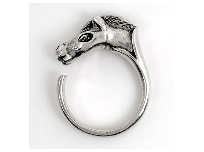 Ring Hermès Anello a fascia in argento 925 Hermes - vista 2