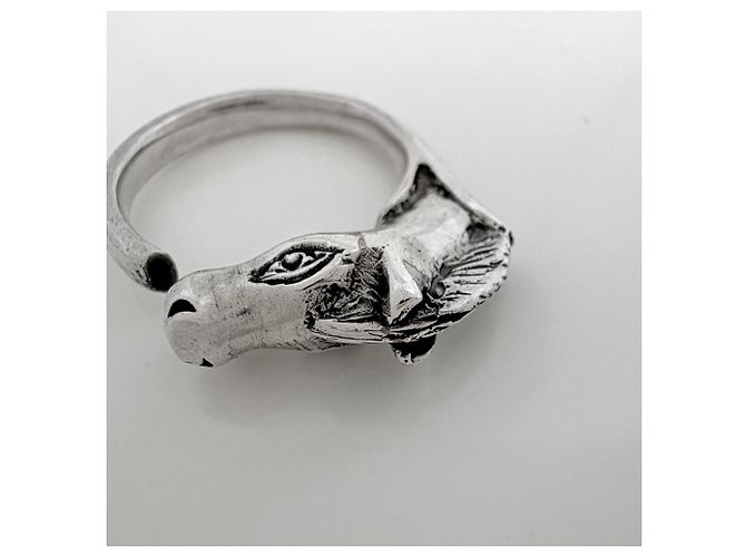Ring Hermès Anello a fascia in argento 925 Hermes - vista 3