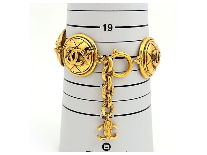 Bracciale con charm Chanel placcato oro D'oro - vista 7