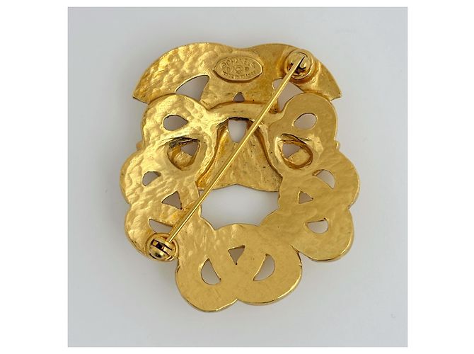 Timeless Spilla Chanel placcata oro con logo Coco D'oro - vista 2