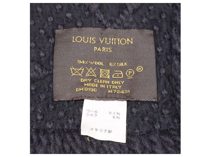 Stola in lana Logomania Louis Vuitton Nero - vista 5