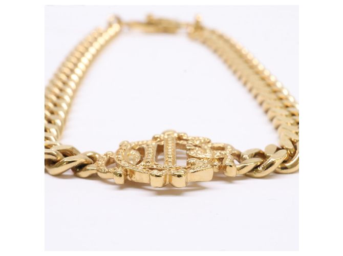 Bracciale a maglia cubana Christian Dior Emblem D'oro - vista 3