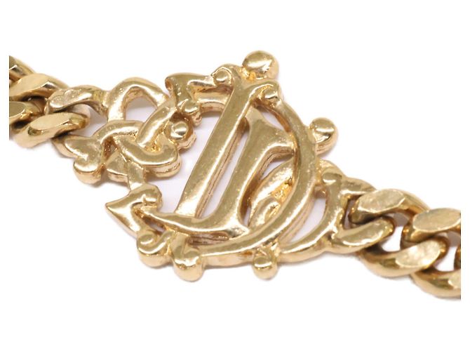 Bracciale a maglia cubana Christian Dior Emblem D'oro - vista 4