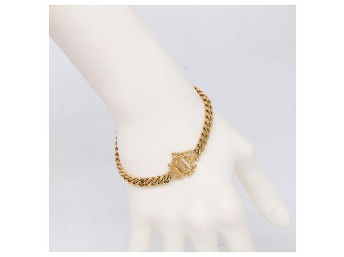 Bracciale a maglia cubana Christian Dior Emblem D'oro - vista 7