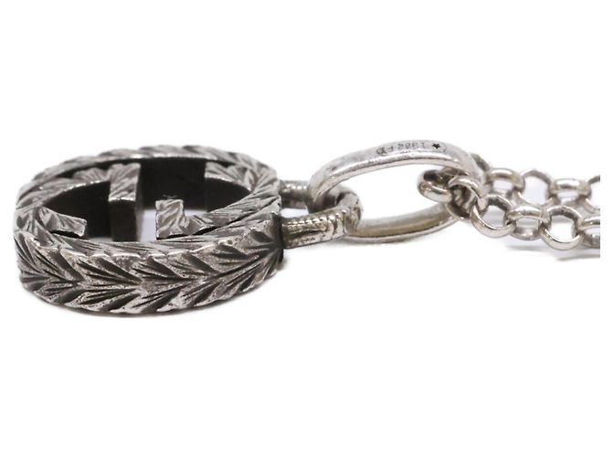 Collana Gucci SV925 Arabesque Interlocking G Argento - vista 3