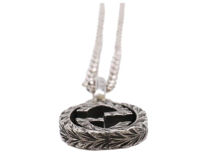 Collana Gucci SV925 Arabesque Interlocking G Argento - vista 4