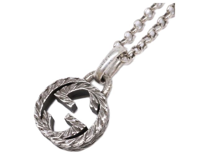Collana Gucci SV925 Arabesque Interlocking G Argento - vista 5